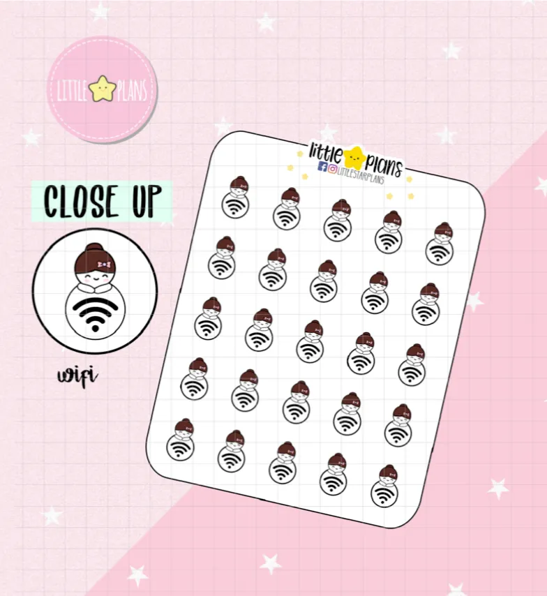 Mimi Functional Icon - Internet / Wifi Planner Stickers