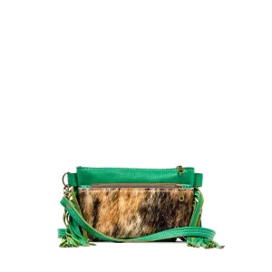 Miss Kitty - Exotic Brindle w/ Evergreen Leather