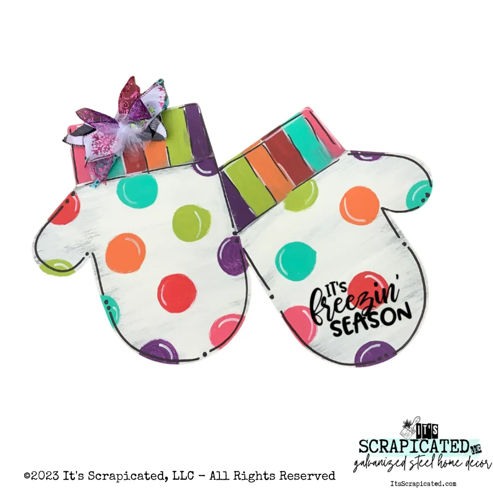 Mittens - Colorful Dots & Stripes