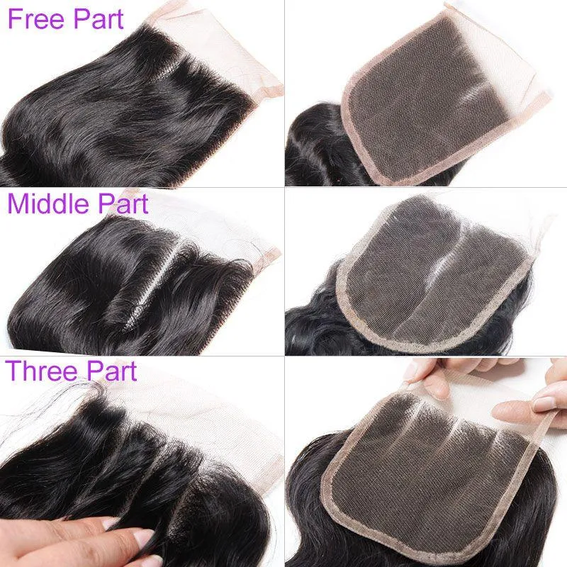 Modern Show Raw Indian Virgin Hair Loose Wave 3 Bundles With 4x4 Lace Closure 100% Real Human Hair