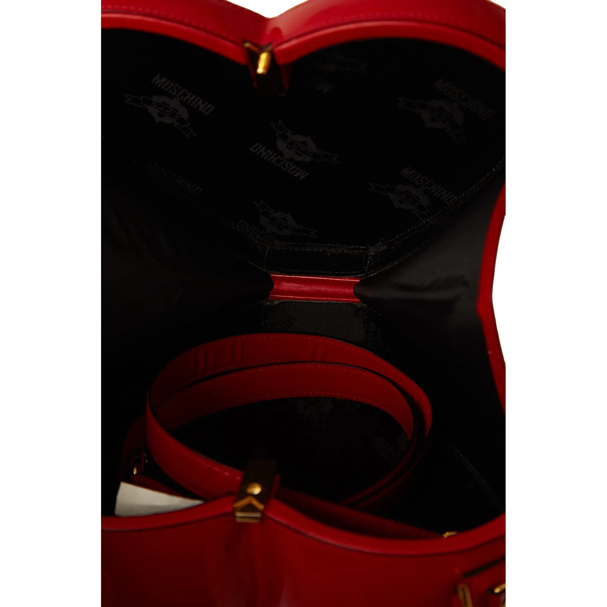 Moschino Red Heart Nanny Bag