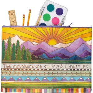 Mountains Are Calling I Must Go Zipper Pouch
