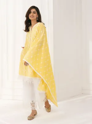 Mulmul Tapi Yellow Dupatta