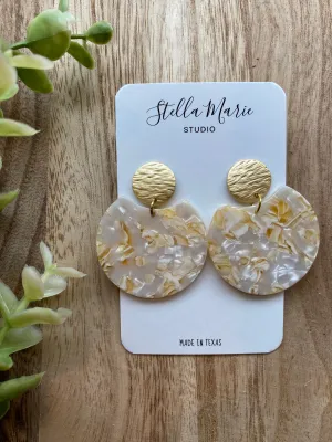 MULTIPLE COLORS: Acrylic Disc Earrings
