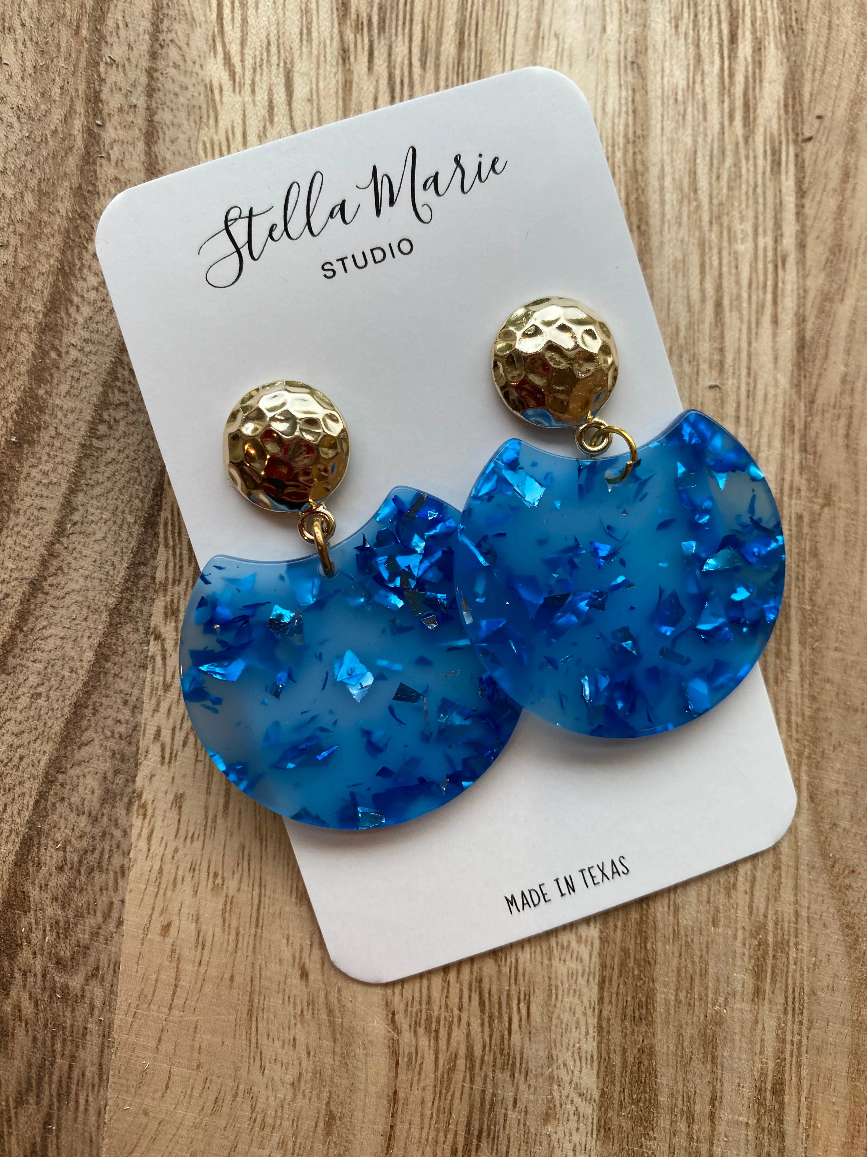 MULTIPLE COLORS: Acrylic Disc Earrings