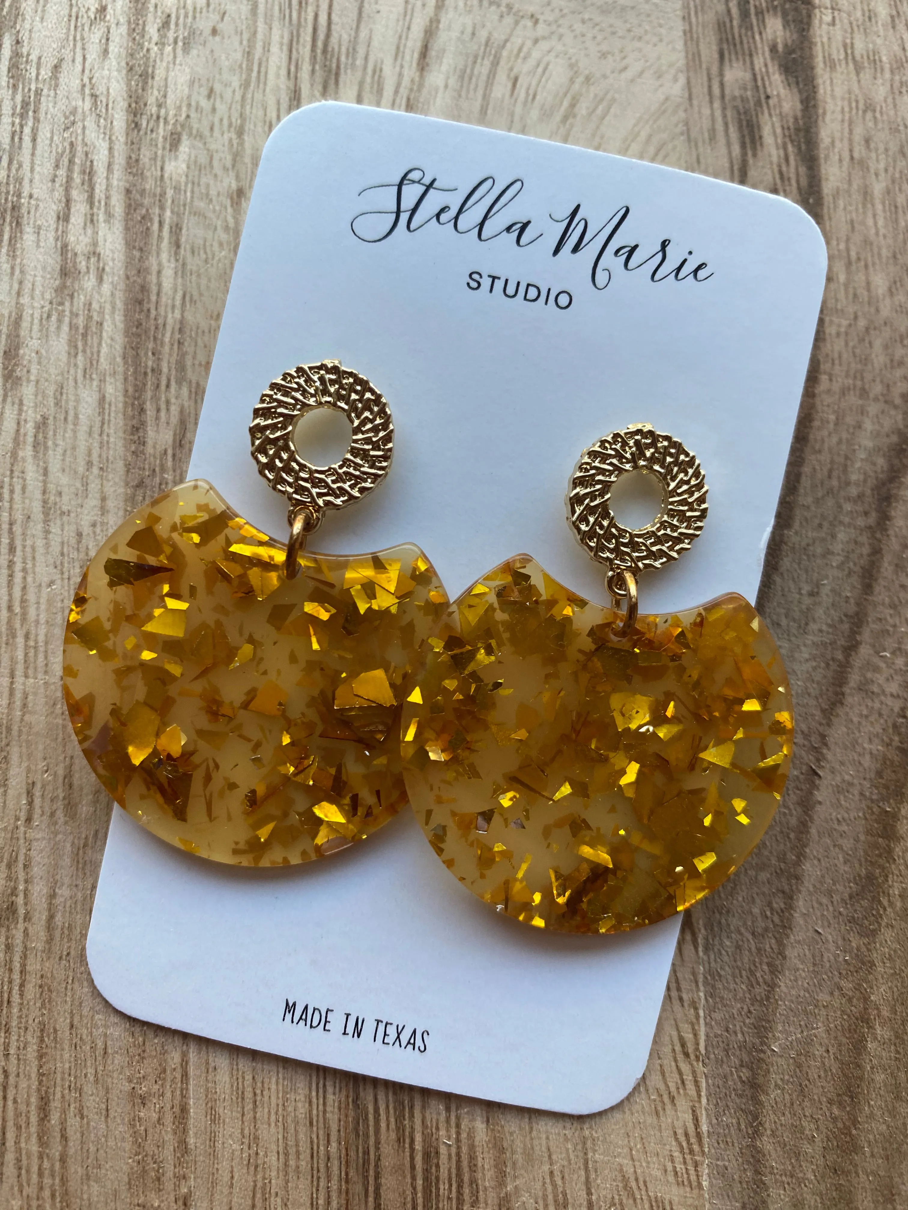 MULTIPLE COLORS: Acrylic Disc Earrings