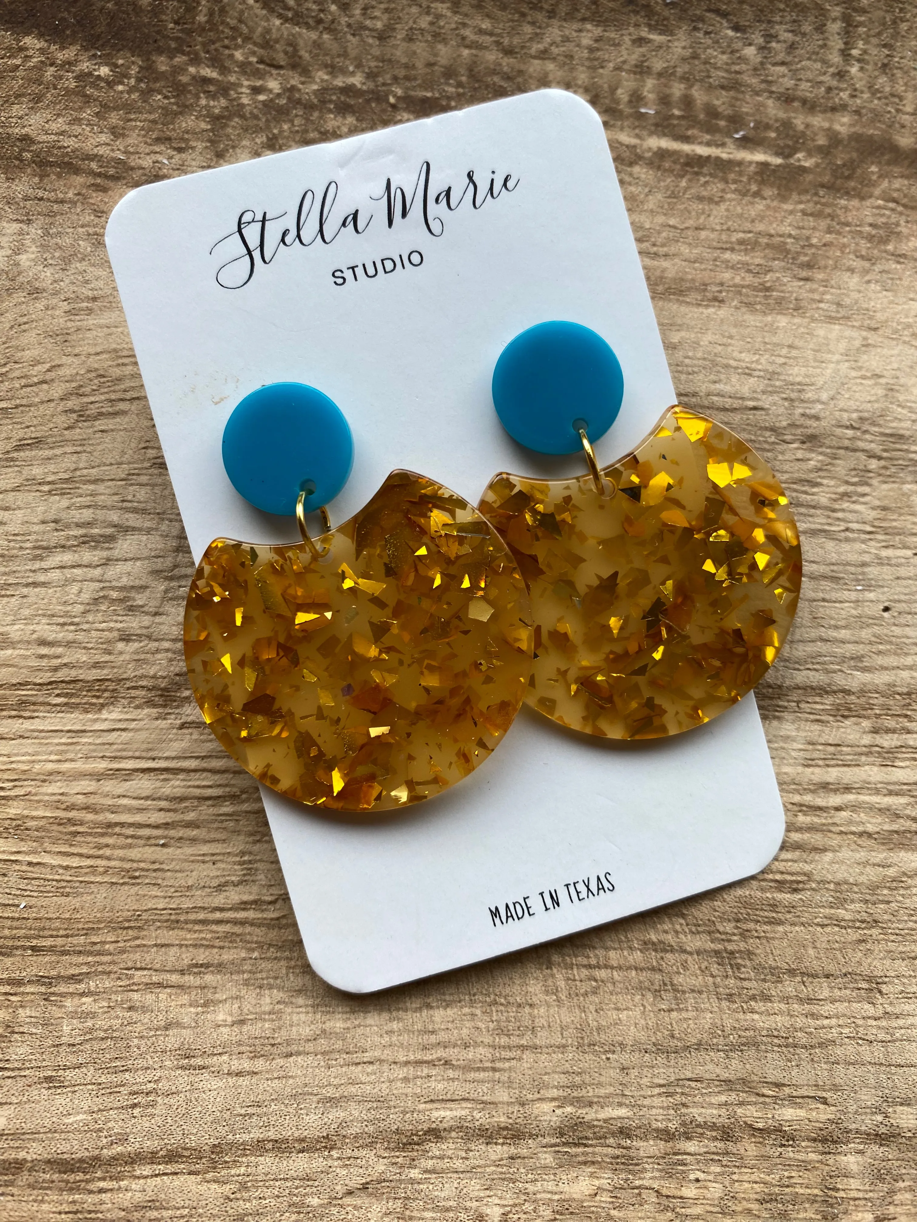 MULTIPLE COLORS: Acrylic Disc Earrings
