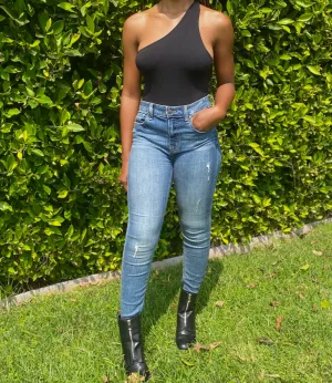 Myla One Strap Bodysuit(Black)