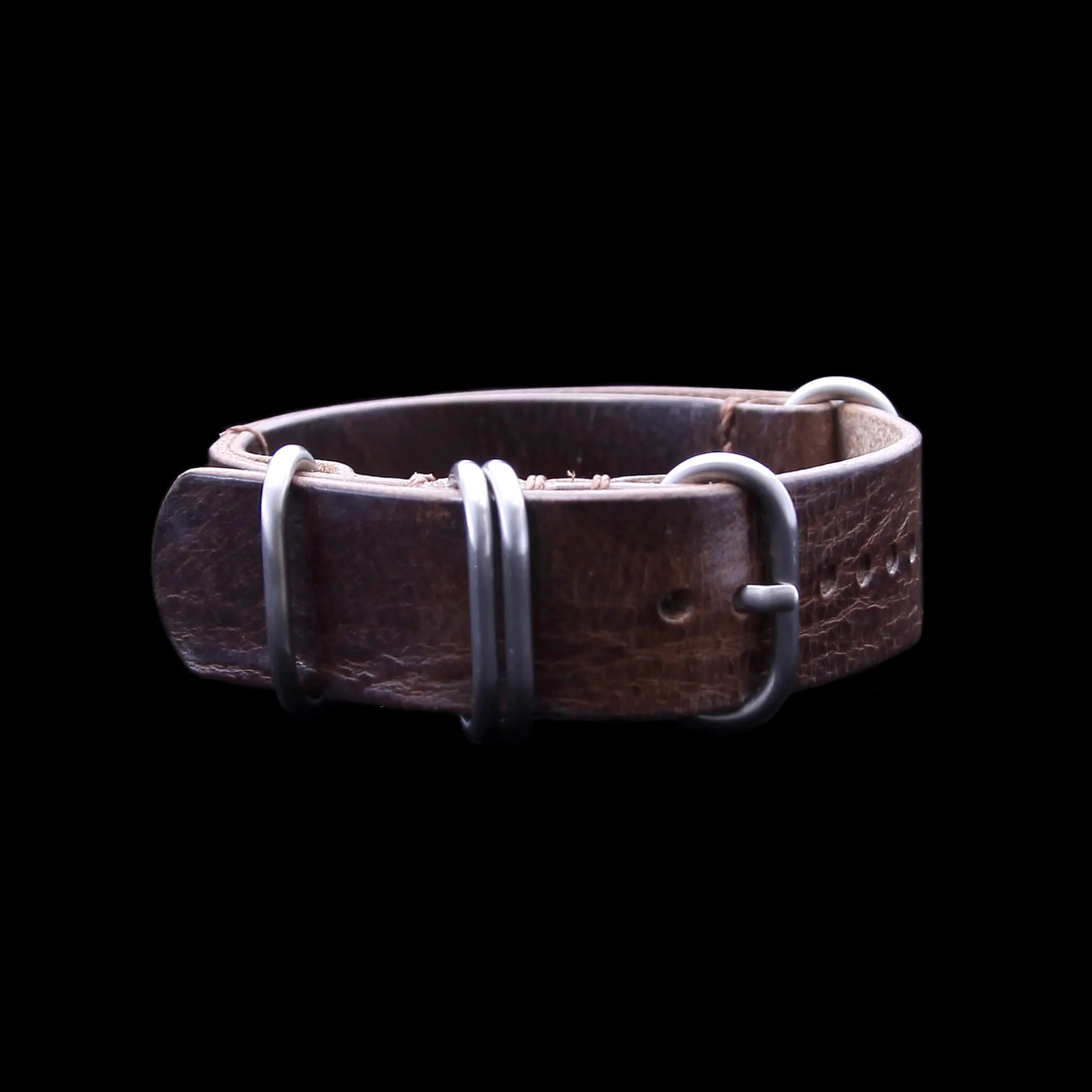 NAT2 Leather Watch Strap, 5-Ring Military 103