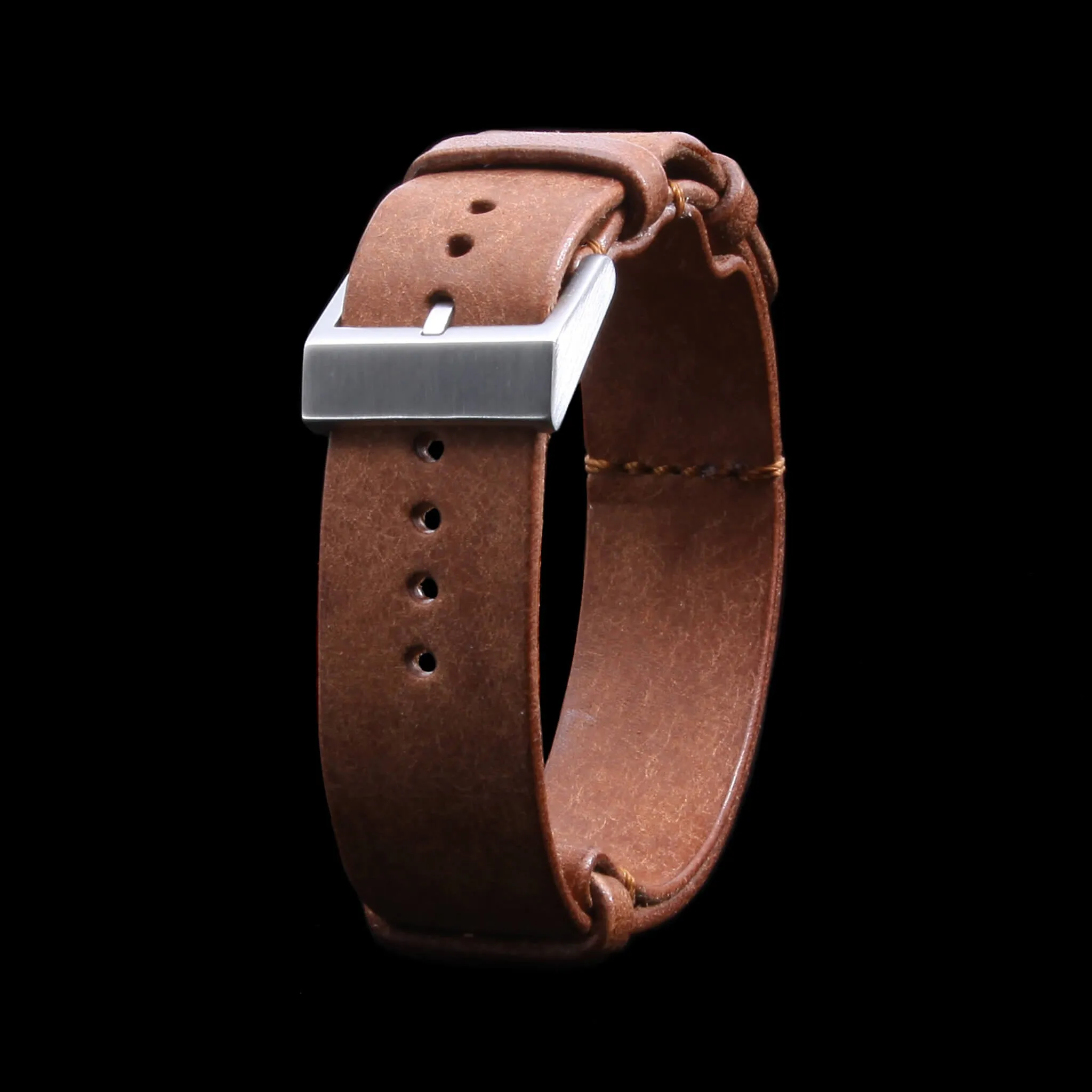 NAT2 Leather Watch Strap, Rustic Russet