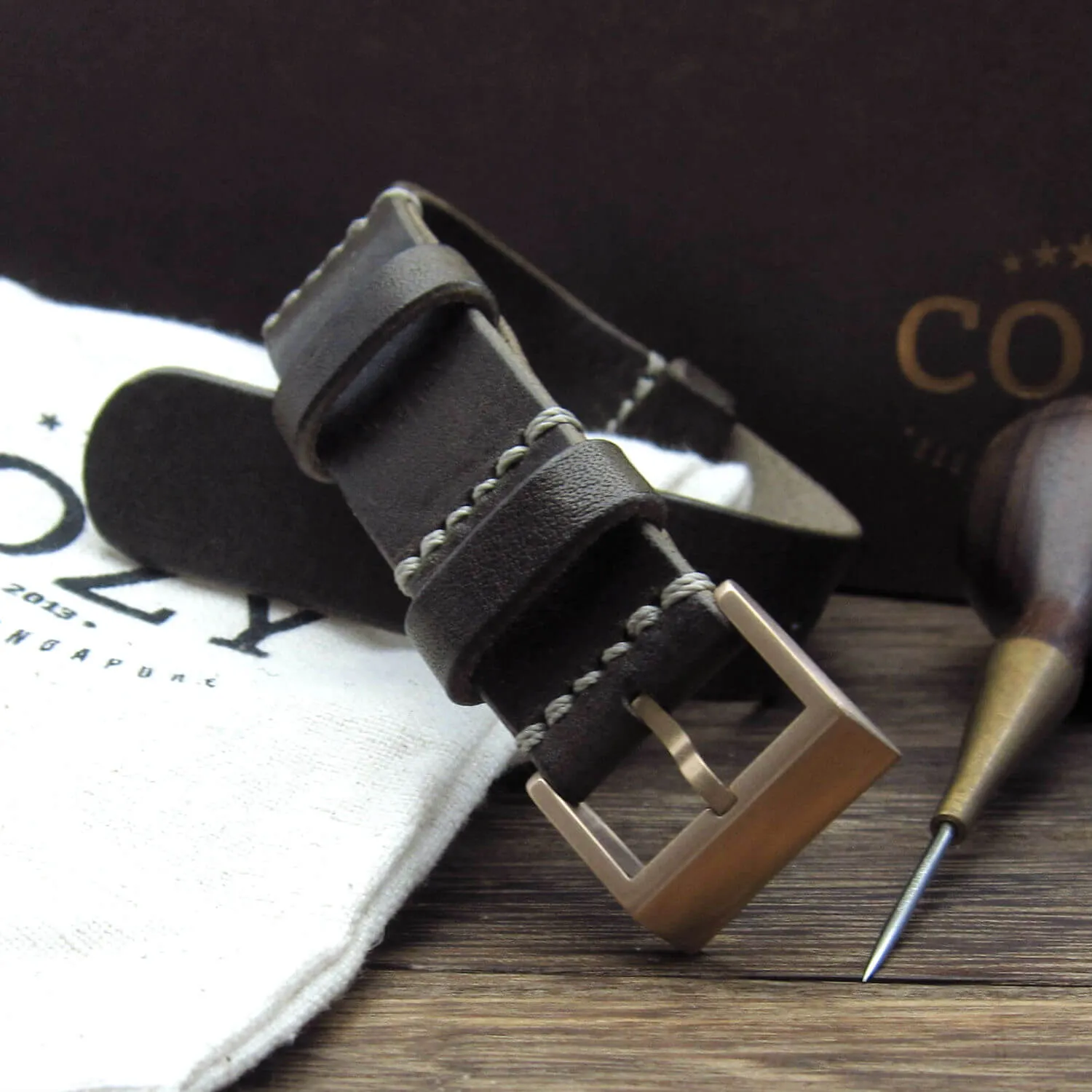 NAT2 Leather Watch Strap, Vintage 408