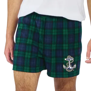 Navy Anchor Logo Flannel Shorts (Blackwatch)