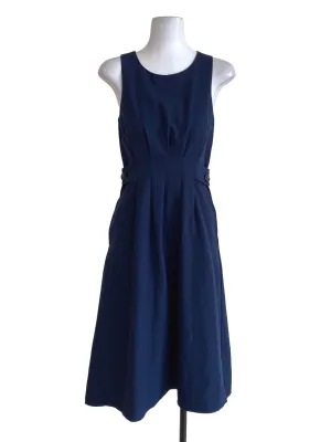 Navy Blue Round Neck Princess Dress