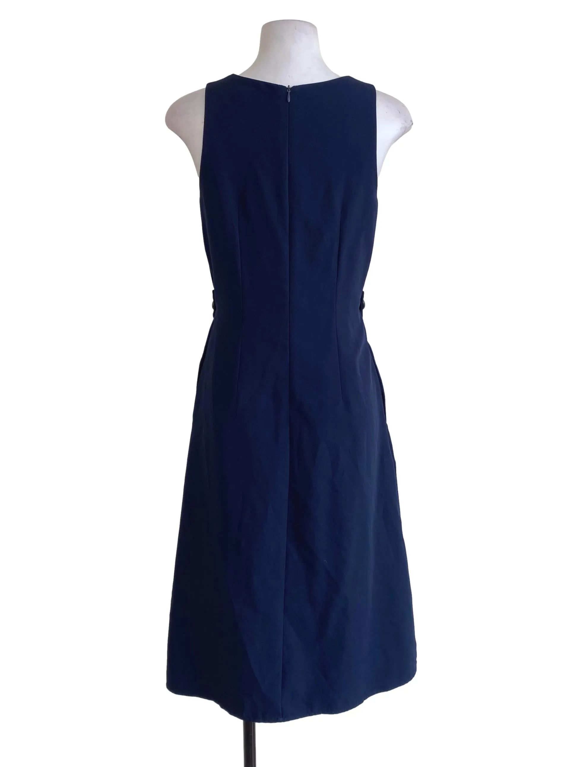 Navy Blue Round Neck Princess Dress