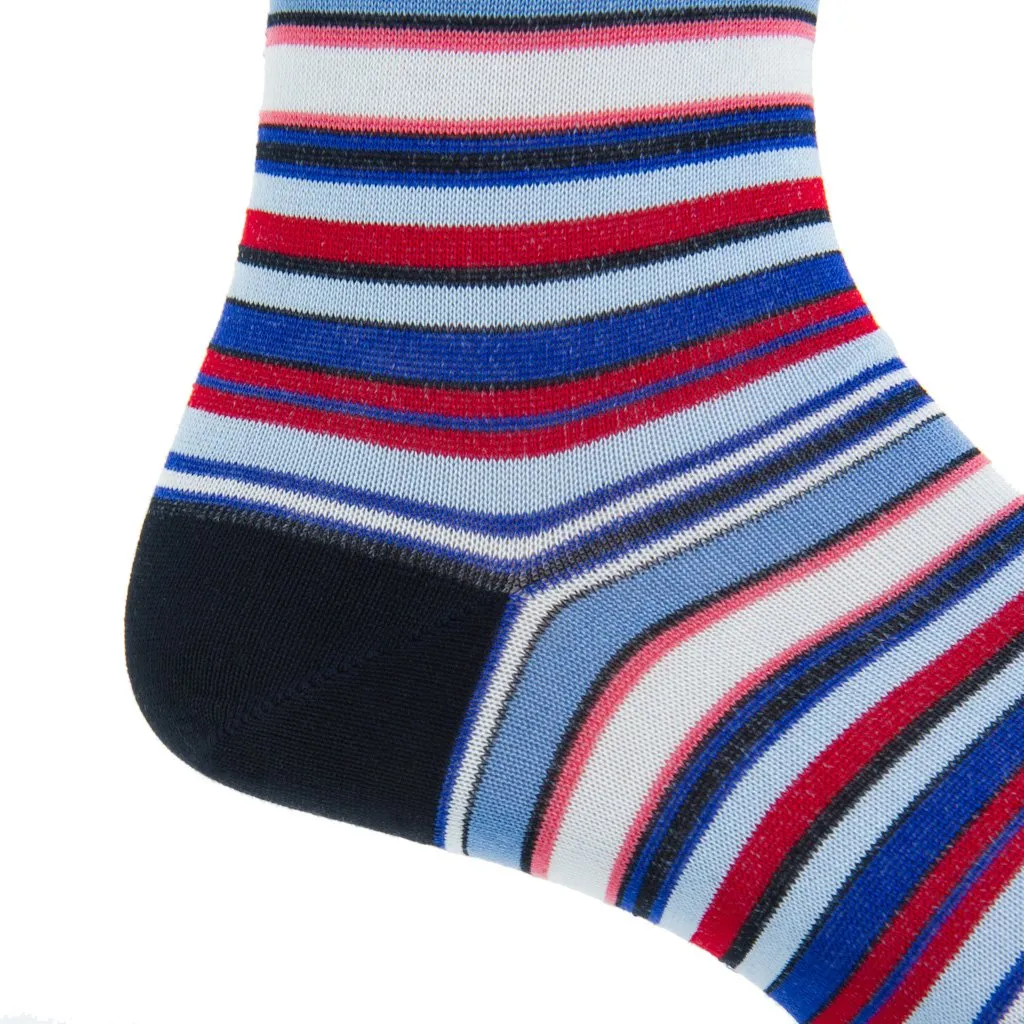 Navy w/ Multi-Colored Stripe
