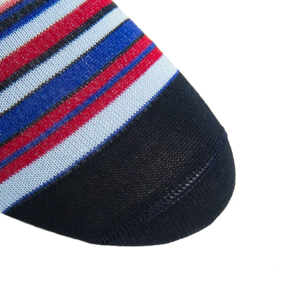 Navy w/ Multi-Colored Stripe