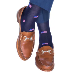 Navy w/ Red, White and Clematis Blue American Flag