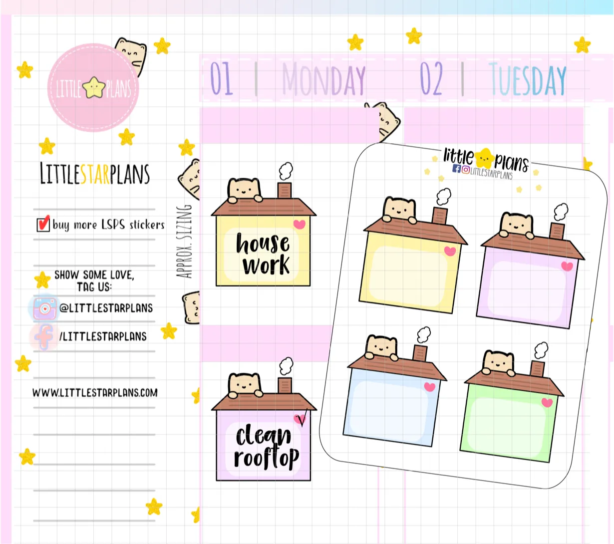 Neku Blank House Decorative Planner Stickers (N56)