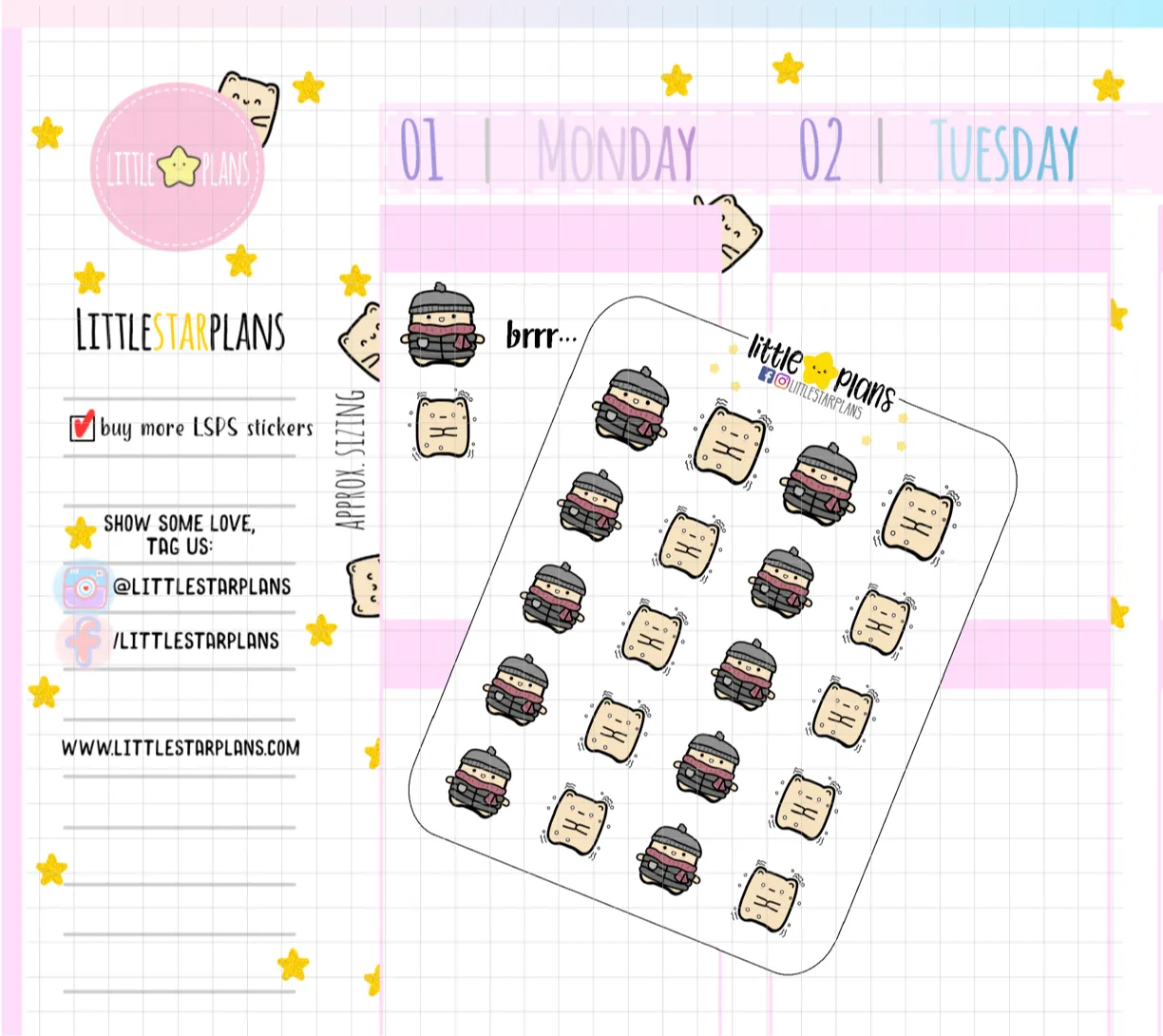 Neku Coldest Day Planner Stickers (N37)