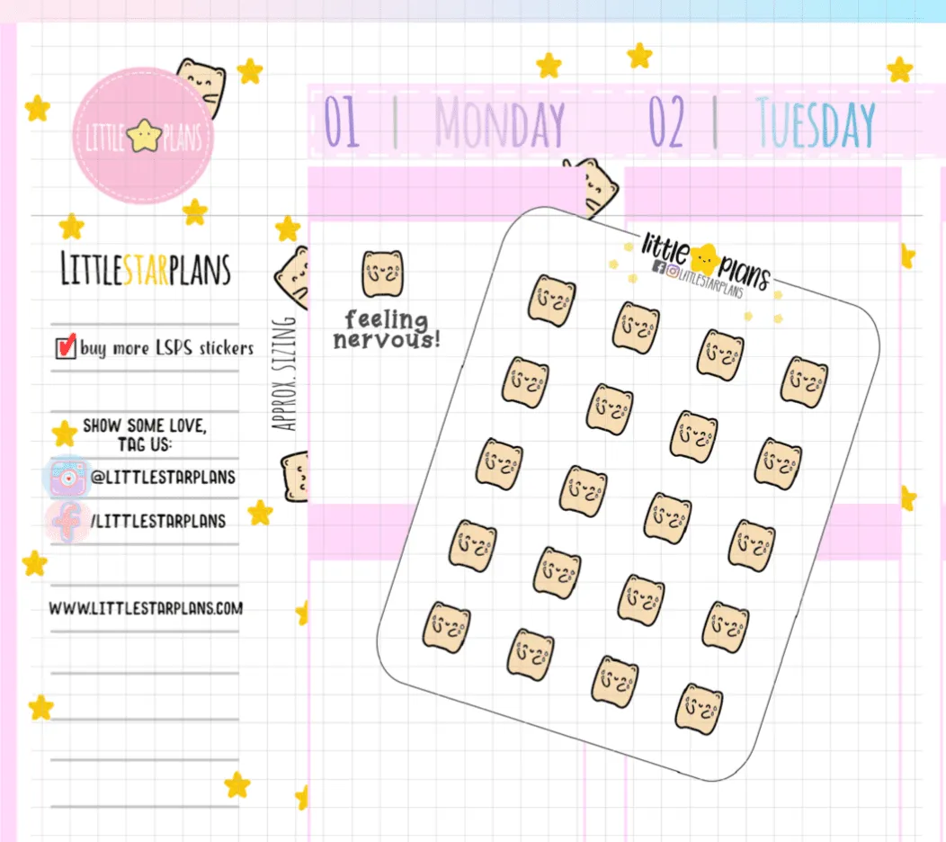 Neku Feeling Nervous Planner Stickers