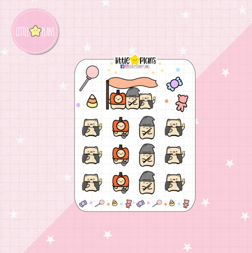 Neku Halloween Washi, Candy Collection Planner Stickers (N42)