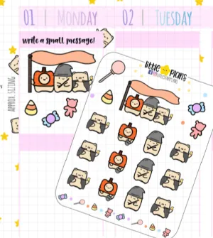 Neku Halloween Washi, Candy Collection Planner Stickers (N42)