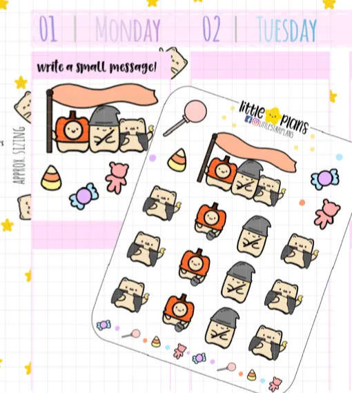 Neku Halloween Washi, Candy Collection Planner Stickers (N42)