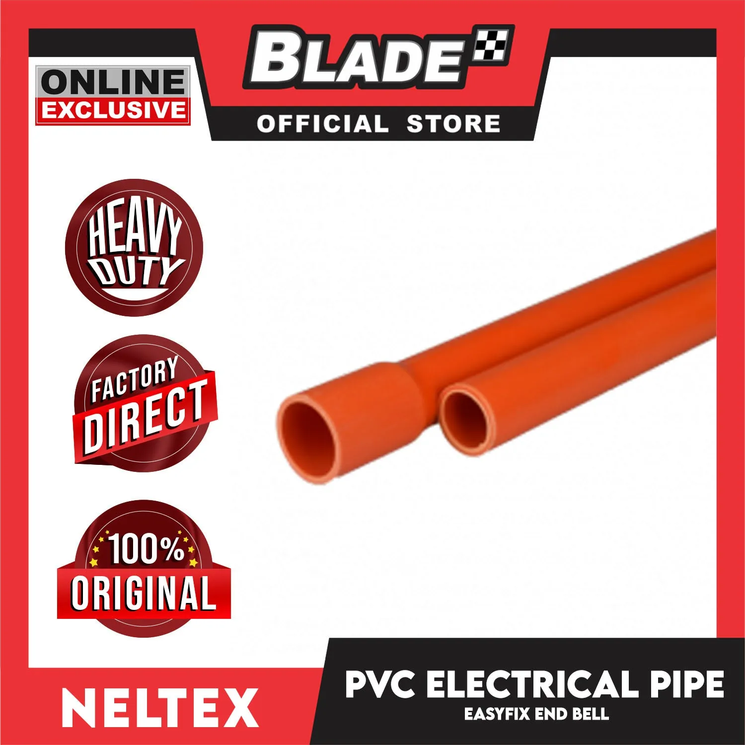 Neltex EasyFix PVC Electrical Pipe End Bell 32mm x 1 meter Electrical Wire Safety Organizer
