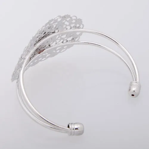 New Arrival Adjustable Copper Bracelet With 18*25MM Oval Setting,Imitation Rhodium,Lead Free And Nickel Free,Sold 10PCS Per Lot
