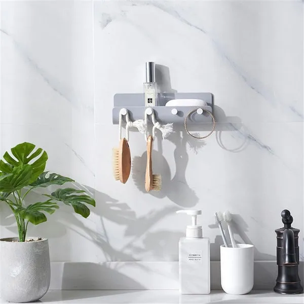 New Creative Hanger Holder Storage Wall Hook Rack DIY Organizer Shelf Mount