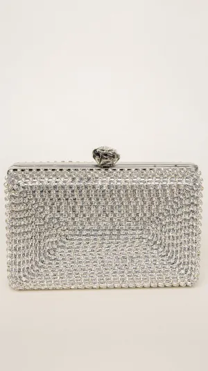 Nika Mini Clutch in Silver
