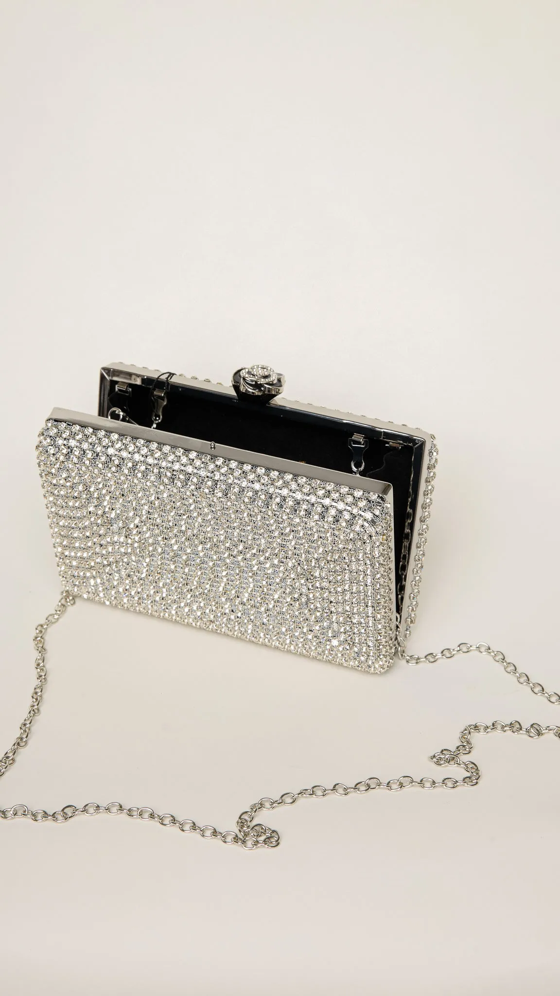 Nika Mini Clutch in Silver