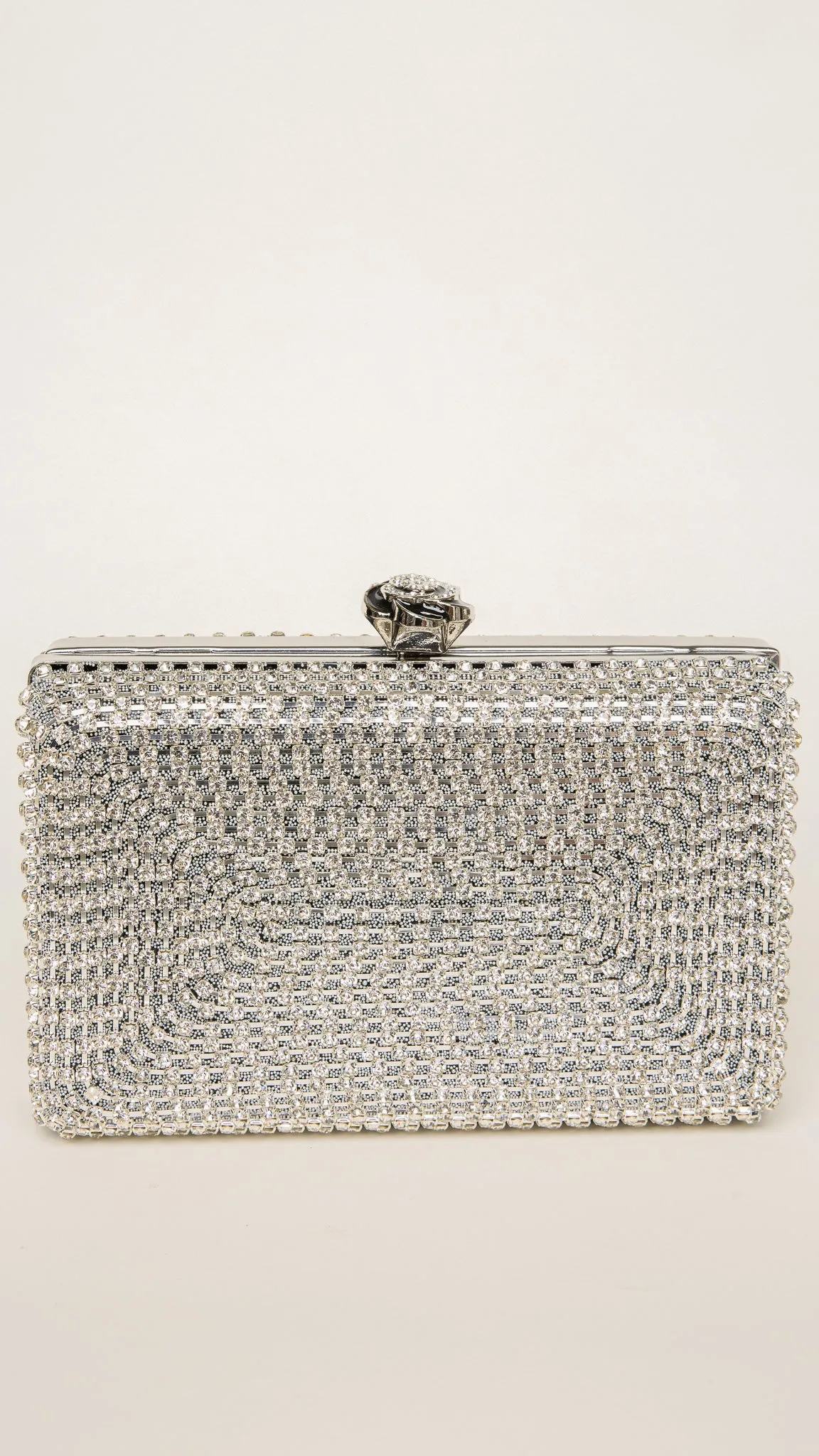 Nika Mini Clutch in Silver