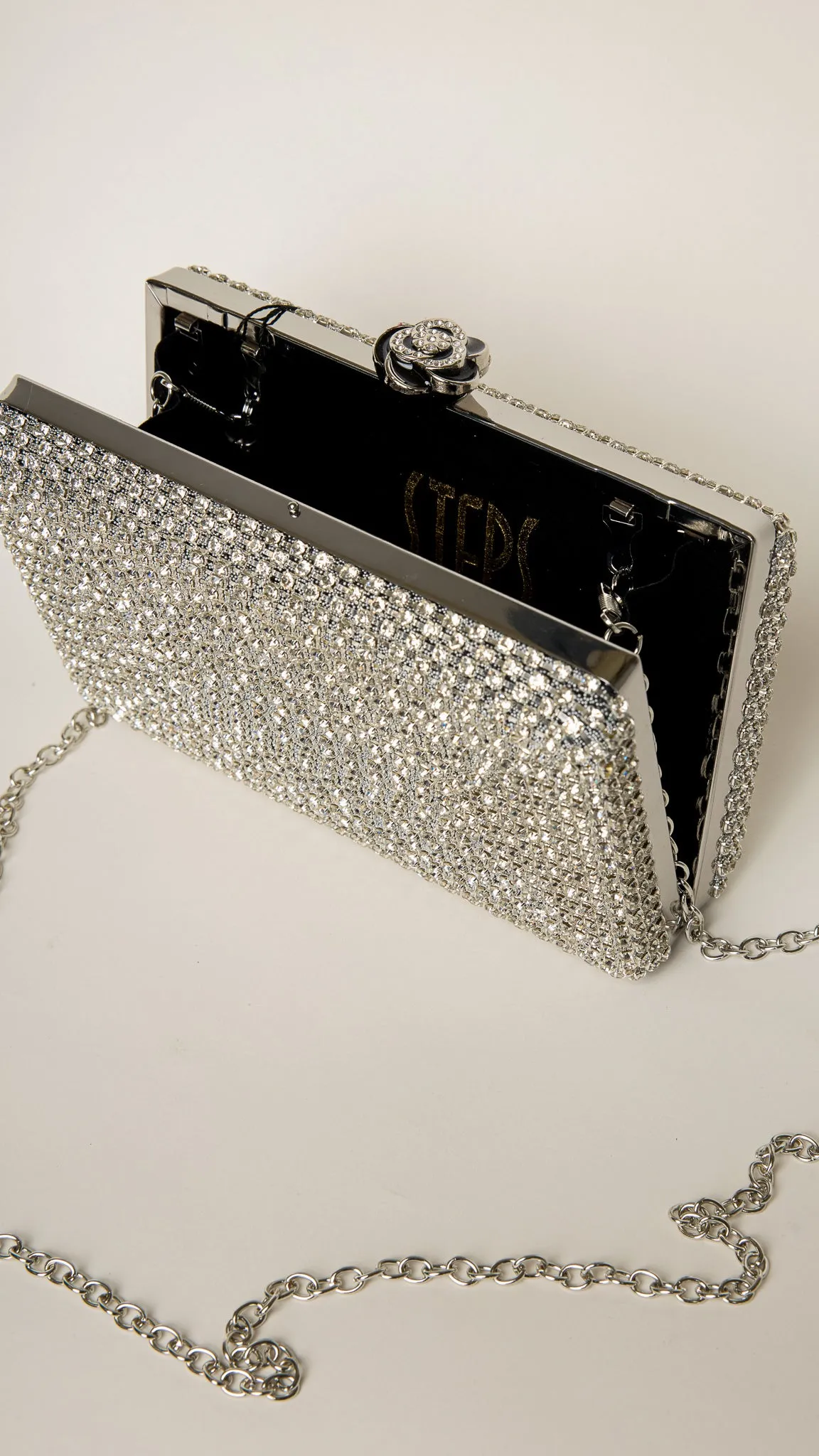 Nika Mini Clutch in Silver