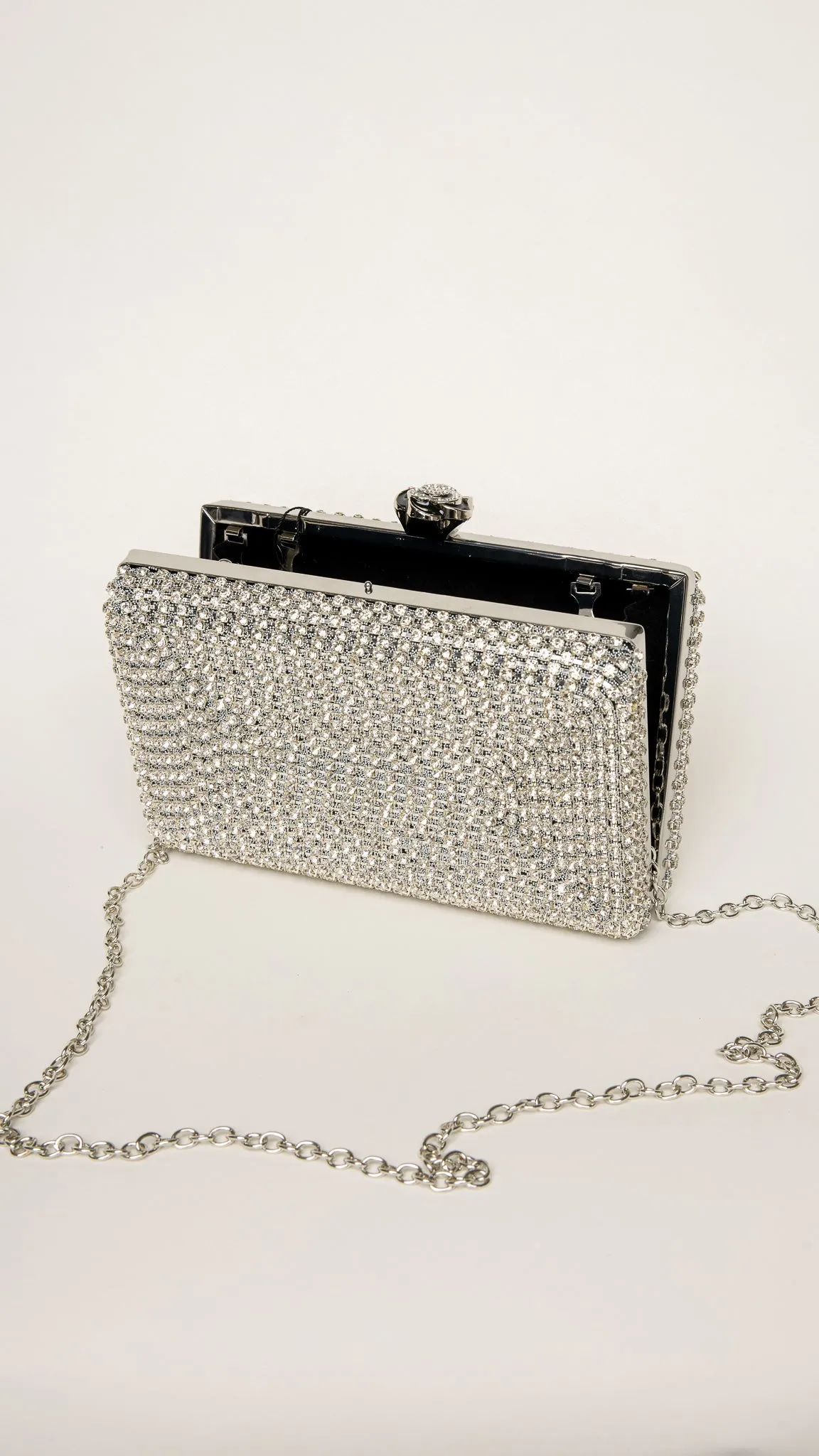 Nika Mini Clutch in Silver