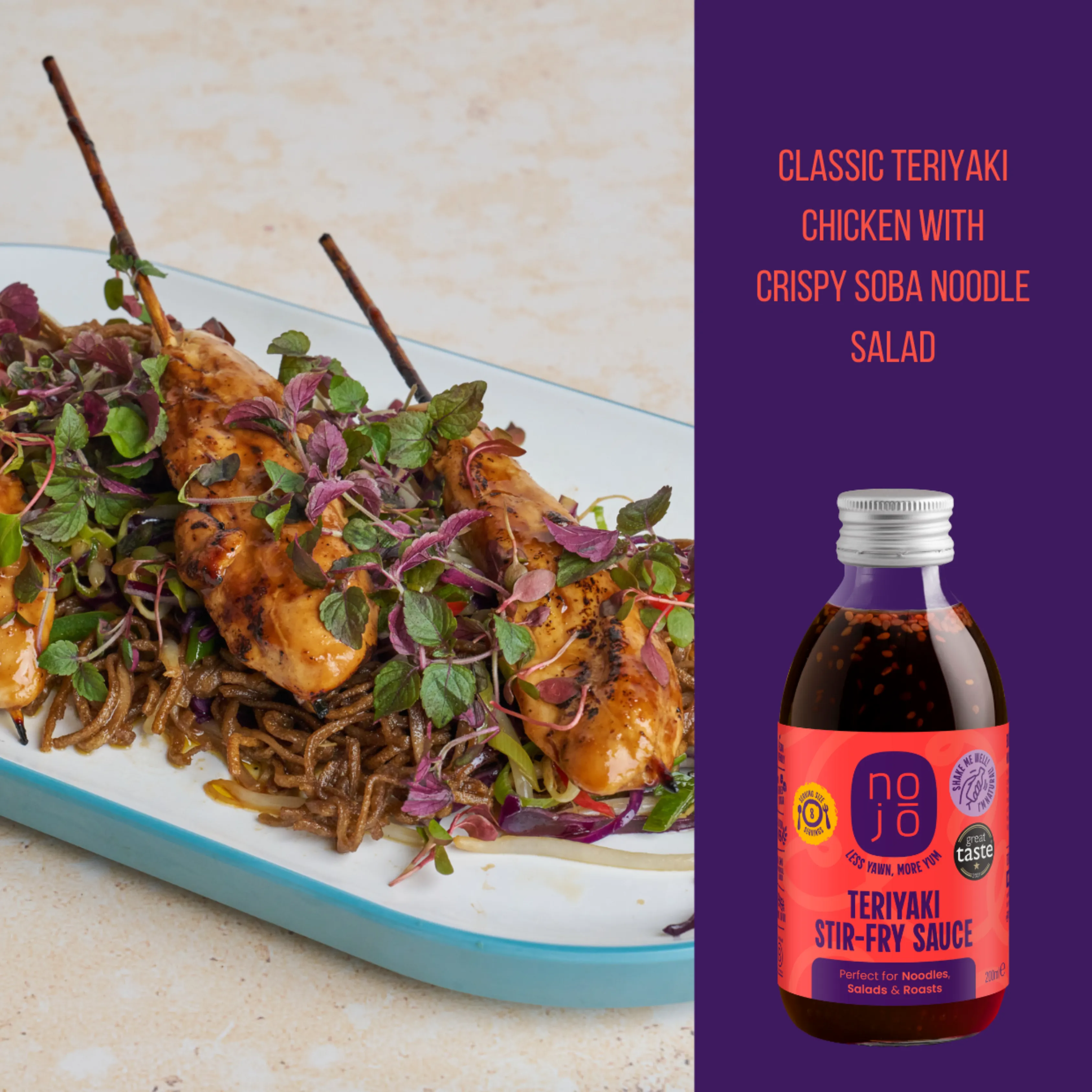 Nojo Teriyaki Stir-Fry Sauce 6 x 200ml