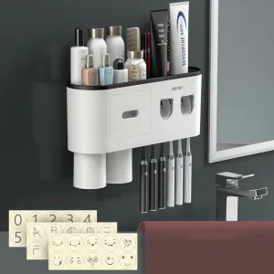 Nordic Clean - Wall Mounted Toothbrush Organizer | Stylish & Space-Saving Bathroom Solution