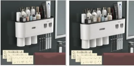 Nordic Clean - Wall Mounted Toothbrush Organizer | Stylish & Space-Saving Bathroom Solution