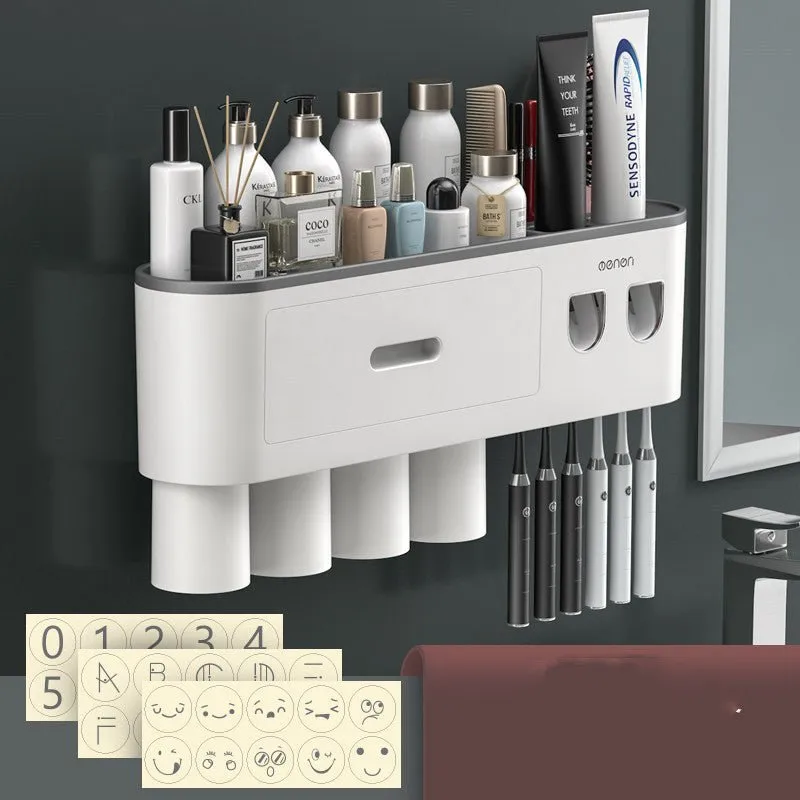 Nordic Clean - Wall Mounted Toothbrush Organizer | Stylish & Space-Saving Bathroom Solution