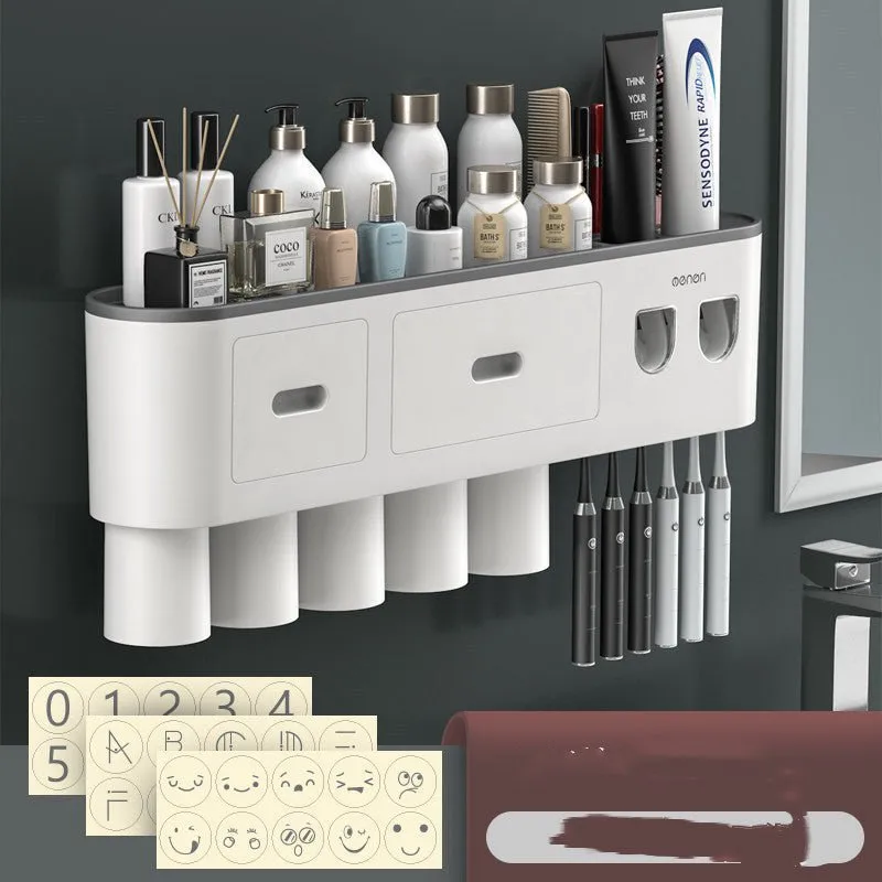 Nordic Clean - Wall Mounted Toothbrush Organizer | Stylish & Space-Saving Bathroom Solution