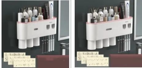 Nordic Clean - Wall Mounted Toothbrush Organizer | Stylish & Space-Saving Bathroom Solution