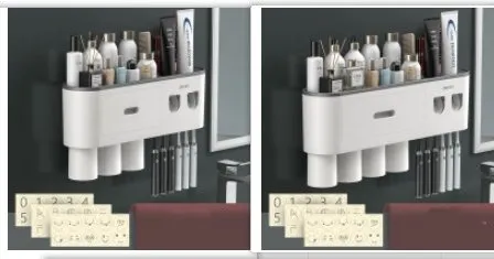 Nordic Clean - Wall Mounted Toothbrush Organizer | Stylish & Space-Saving Bathroom Solution