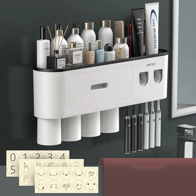 Nordic Clean - Wall Mounted Toothbrush Organizer | Stylish & Space-Saving Bathroom Solution