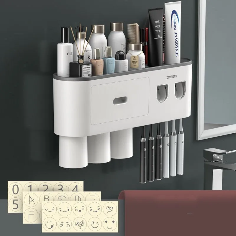 Nordic Clean - Wall Mounted Toothbrush Organizer | Stylish & Space-Saving Bathroom Solution