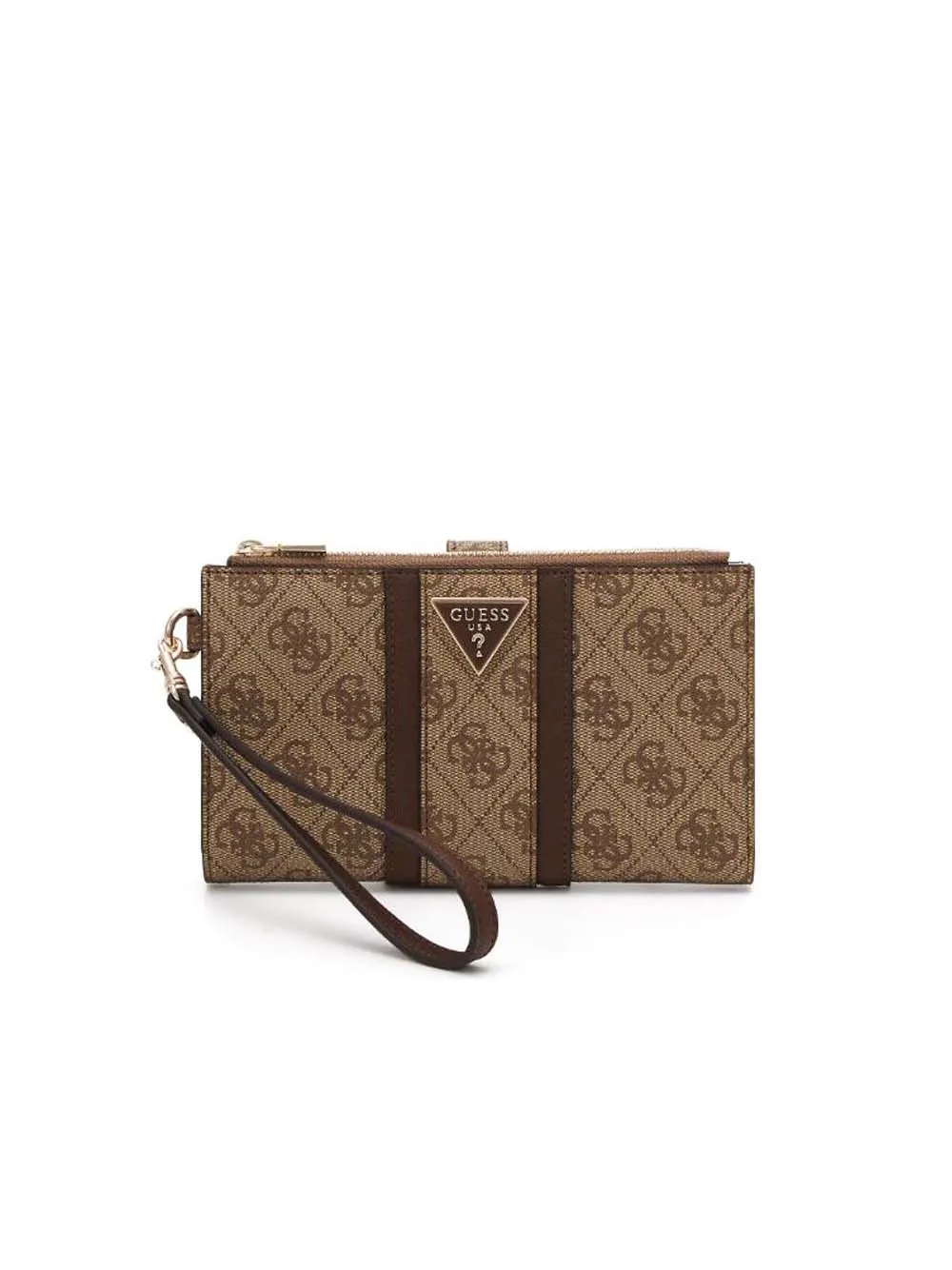 Noreen Slg Dbl Zip Organizer - Latte Logo Brown