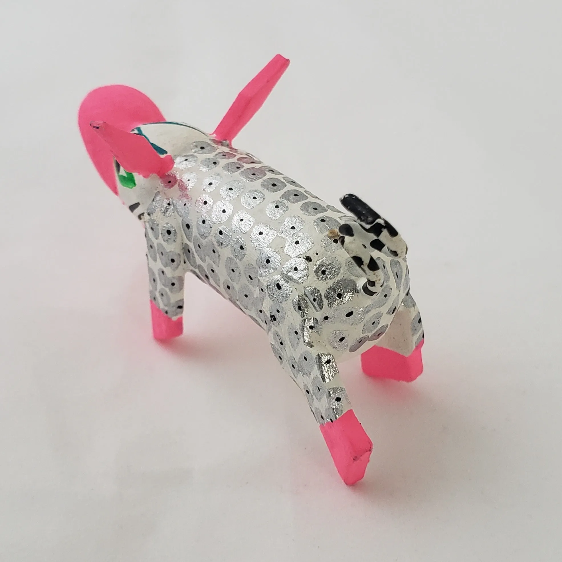 Oaxacan Mini Pig Alebrije  Wood Carving Mexican Hand Painted