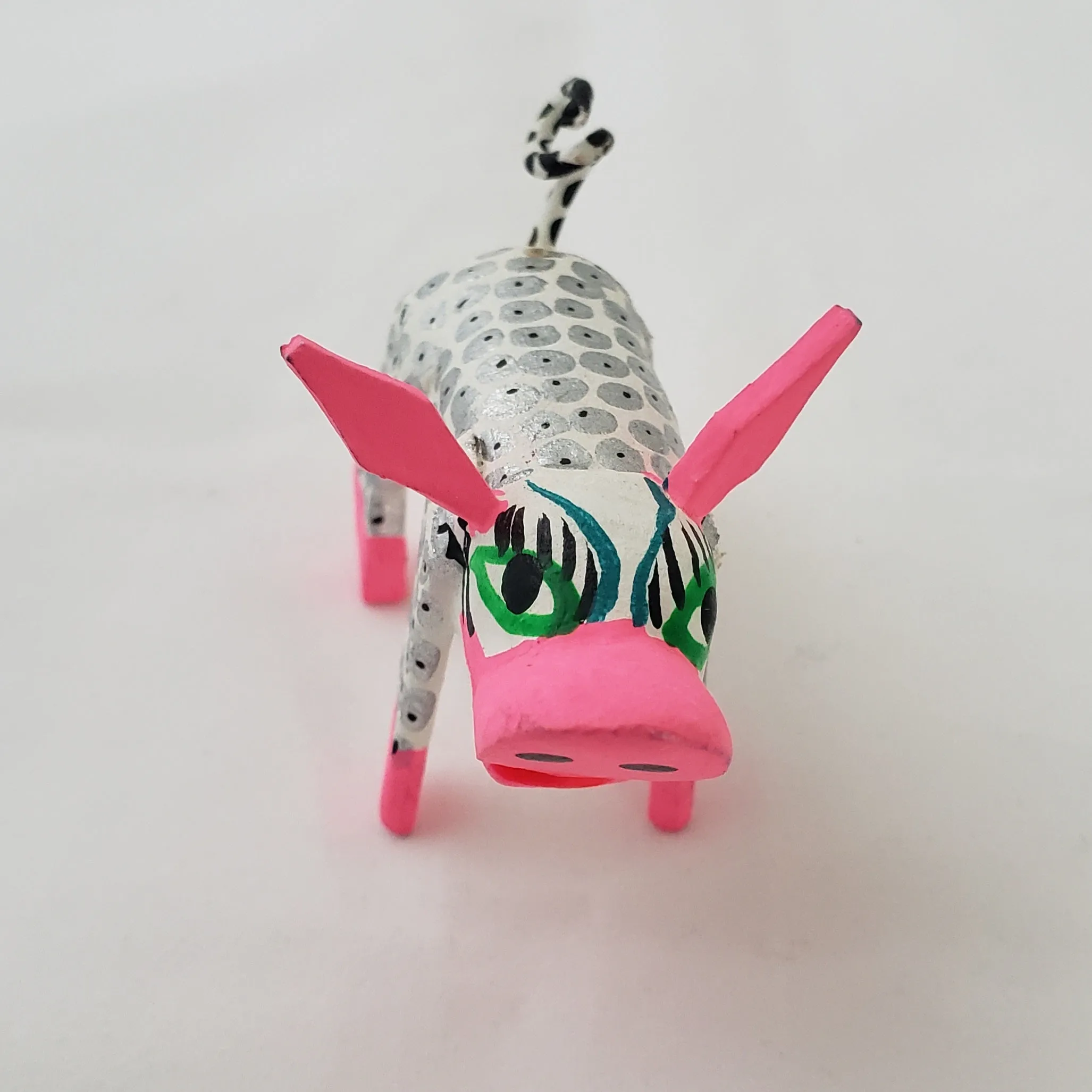 Oaxacan Mini Pig Alebrije  Wood Carving Mexican Hand Painted
