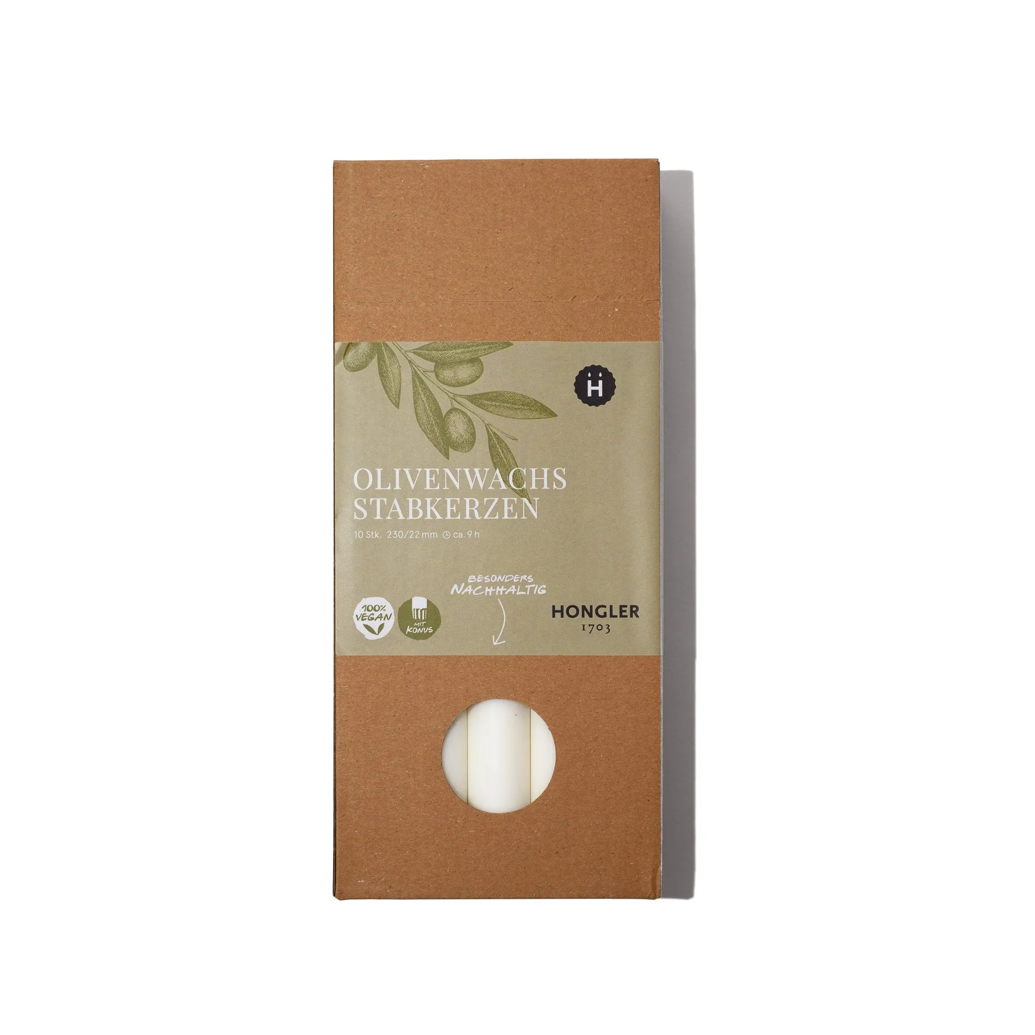 Olivenwachs Stabkerzen – Vegan