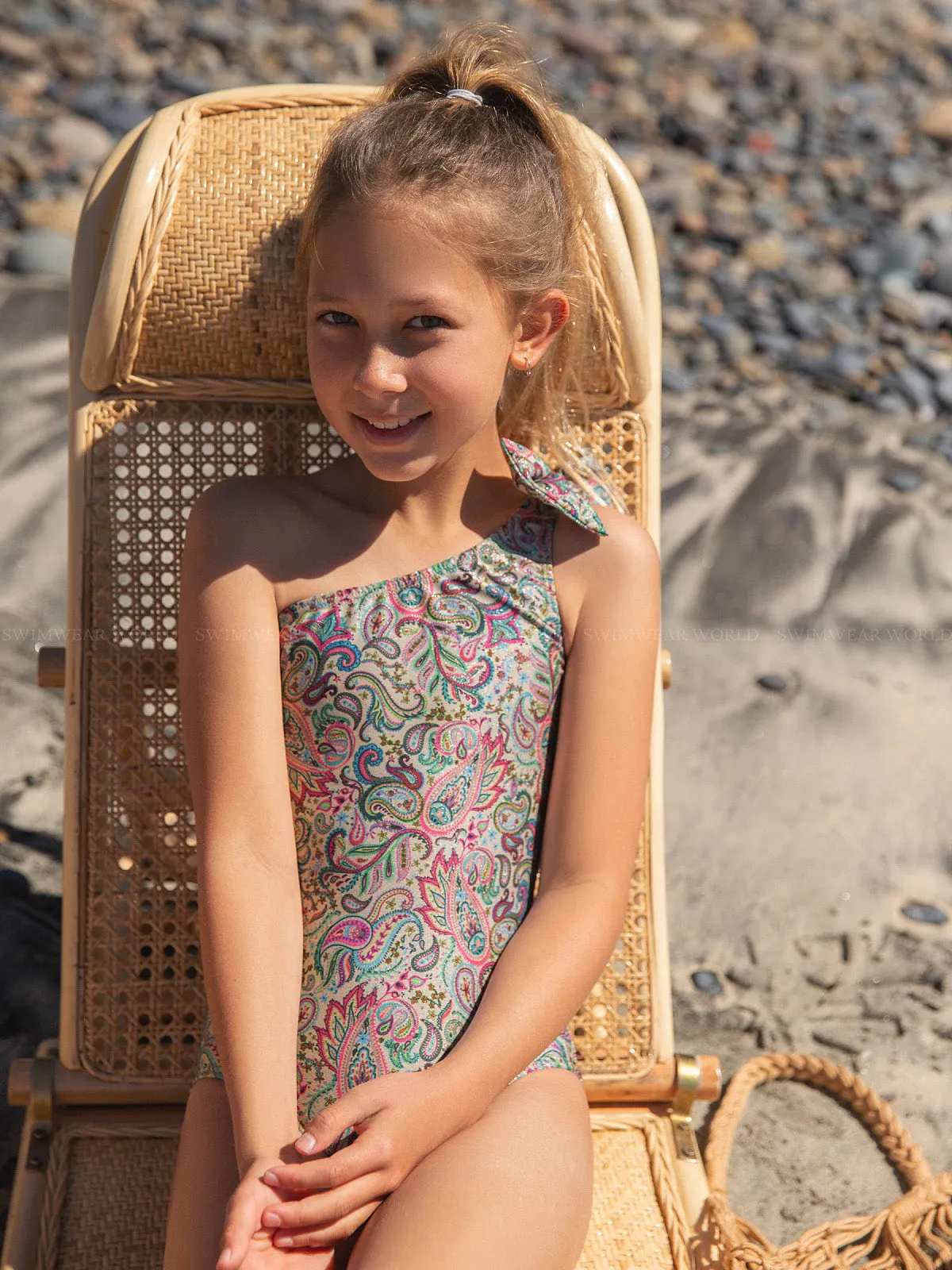 One Shoulder Bow One Piece ::RET