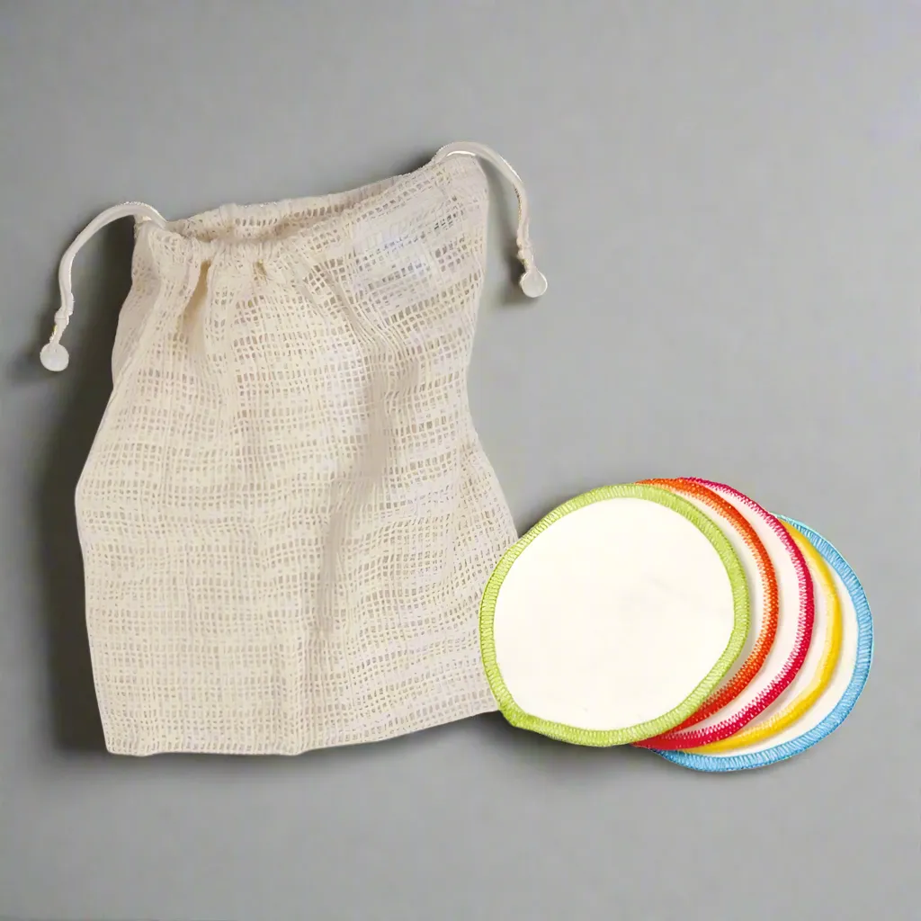 Organic Make Up Removal Pads (x10) & Wash bag
